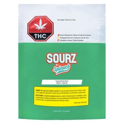SOURZ by Spinach - Tropical Party Pack - 10 pack - Soft Chews