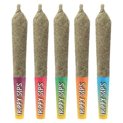 Trippy Sips - Juicy 5 Variety Pack Infused Pre-Roll - 5x0.5g - Distillates